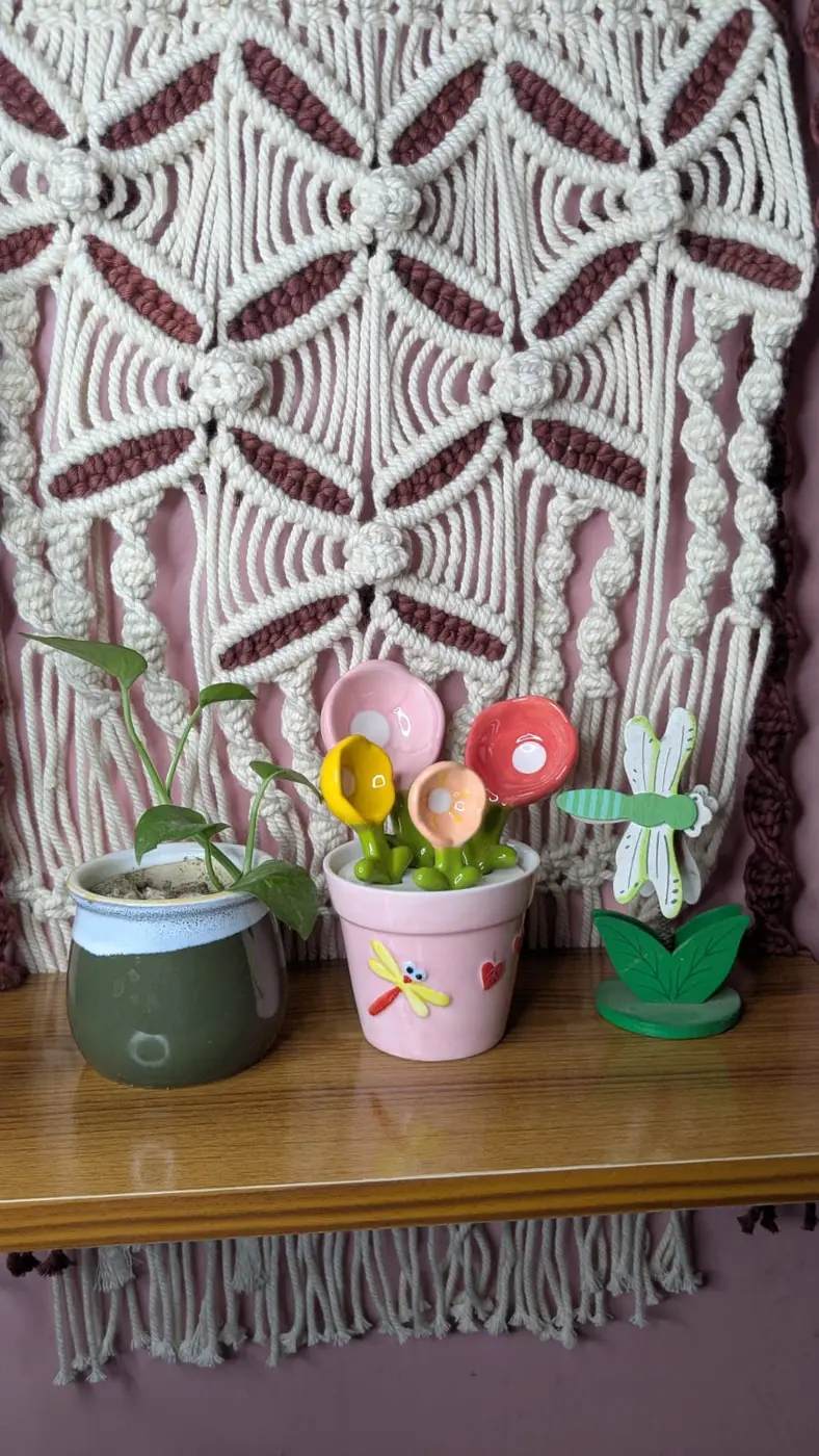 Ceramic Flower Spoon Holder – Pink